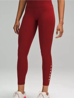 Lululemon Team Canada Align High-Rise Legging 25” Paris Olympics 2024 Size 8